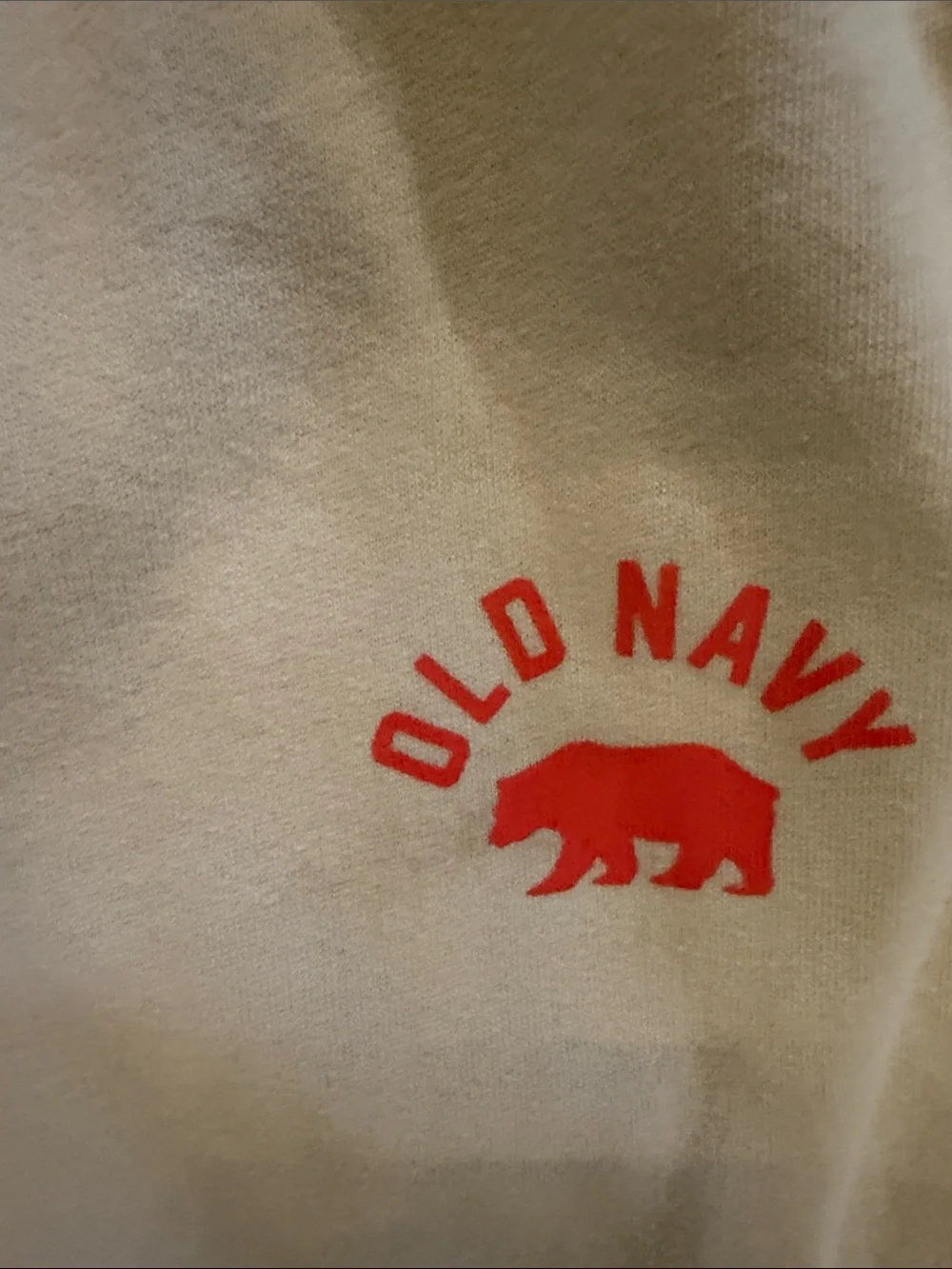 Old Navy girls White Fleece Joggers with Pink Logo